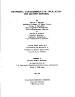 Promoting Establishment of Vegetation for Erosion Control