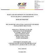 MD 210 Before and After Case Study for Speed Management Practices
