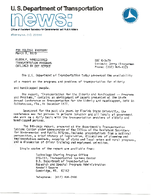 Department of Transportation News Releases March 1979