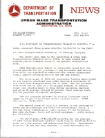 Department of Transportation News Urban Mass Transportation Administration UMTA 75111