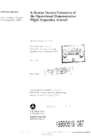 A Human Factors Evaluation of the Operational Demonstration Flight Inspection Aircraft