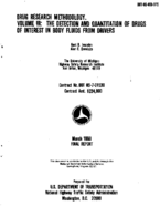 Drug Research Methodology Volume 3 the Detection and Quantitation of Drugs of Interest in Body Fluids from Drivers