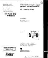 Unified methodology for airport pavement analysis and design Vol 1 state of the art