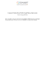 Connected Vehicles Based Traffic Signal Timing Optimization