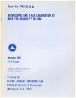 Microscopic and XRay Examination of Rock for Durability Testing