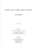 Roadway usage patterns  urban case studies  final report