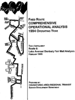 Fixed Route Comprehensive Operational Analysis 1994 Operating Year Third Installment Route 6 Lake AvenueDanbury Fair Mall Analysis