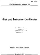 CAM 20 Pilot And Instructor Certificates 1959
