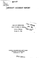 Investigation of Aircraft Accident LEAR JET CORPORATION JACKSON MICHIGAN 19651021