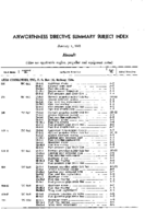 Part 507 Airworthiness Directive Summary Subject Index
