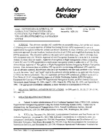 AC 20138 Airworthiness Approval of Global Positioning System GPS Navigation Equipment for Use as A VFR and IFR Supplemental Navigation System