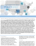 A Multiasset Transportation Infrastructure Asset Management Framework and Modeling for Local Governments Policy Brief
