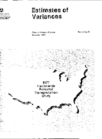 Estimates of Variances 1977 Nationwide Personal Transportation Study Report 10