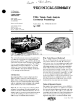 FHWA vehicle crash analysis conference proceedings  technical summary