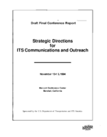 Draft Final Conference Report Strategic Directions For ITS Communications And Outreach