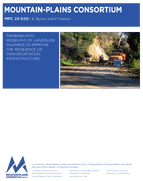 Probabilistic Modeling of Landslide Hazards to Improve the Resilience of Transportation Infrastructure