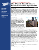 Effect of Proximity of Sheet Pile Walls on the Apparent Capacity of Driven Displacement Piles Summary