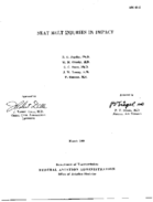 Seat belt injuries in impact