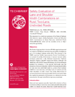 Safety Evaluation of Lane and Shoulder Width Combinations on Rural TwoLane Undivided Roads