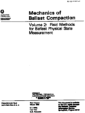 Mechanics of Ballast Compaction Volume 2 Field Methods for Ballast Physical State Measurement