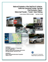 National evaluation of the SafeTrip21 initiative  California Connected Traveler test bed draft evaluation report networked travelertransitsmart parking
