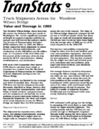 Truck Shipments Across the Woodrow Wilson Bridge Value and Tonnage in 1993