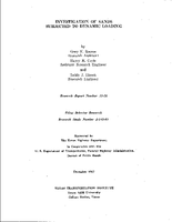 Investigation of Sands Subjected to Dynamic Loading
