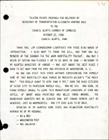 Talking Points Prepared for Delivery by Secretary of Transportation Elizabeth Hanford Dole to the Council Bluffs Chamber of Commerce