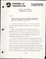 Remarks Prepared for Delivery by Secretary of Transportation John A Volpe in Response to Toast by Foreign Minister Moro