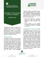 Sustainability Rating Systems as Applied to Pavements