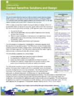 Context Sensitive Solutions and Design fact sheet