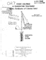 Stone Columns A Foundation Treatment In Situ Stabilization of Cohesive Soils