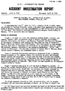 Investigation of Aircraft Accident FRONTIER AIRLINES PHOENIX ARIZONA 19570421