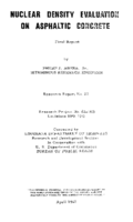 Nuclear density evaluation on asphaltic concrete final report
