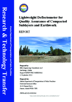 Lightweight Deflectometer for Quality Assurance of Compacted Sublayers and Earthwork