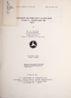 Passenger Car Spark Ignition Data Base  Volume 3 Miscellaneous Data Part 1