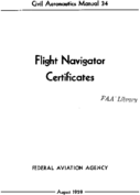 CAM 34 Flight Navigator Certificates 1959
