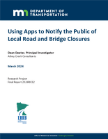 Using Apps to Notify the Public of Local Road and Bridge Closures