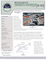 Evaluation of DOTDs Existing Queue Estimation Procedures  Research Project Capsule