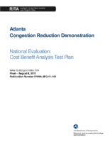 Atlanta congestion reduction demonstration National evaluation  cost benefit analysis test plan