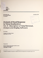 Analysis of Head Response to Torso Acceleration Vol II  Description of Data Retrieval Analysis and Display Software