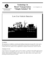 Technology in rural transportation Simple solution 4 low cost vehicle detection