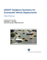 USDOT guidance summary for connected vehicle deployments  data sharing