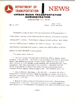 Department of Transportation News Urban Mass Transportation Administration UMTA 7331