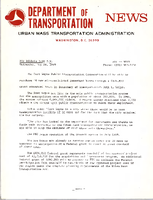Department of Transportation News Urban Mass Transportation Administration DOT 9969