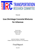 Low Shrinkage Concrete Mixtures for Arkansas