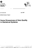 Some Dimensions of Data Quality in Statistical Systems