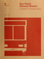 Bus Route Demand Models Cleveland Prototype Study