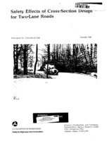 Safety effects of crosssection design for twolane roads Volume 1