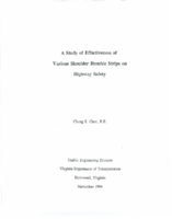 A study of effectiveness of various shoulder rumble strips on highway safety